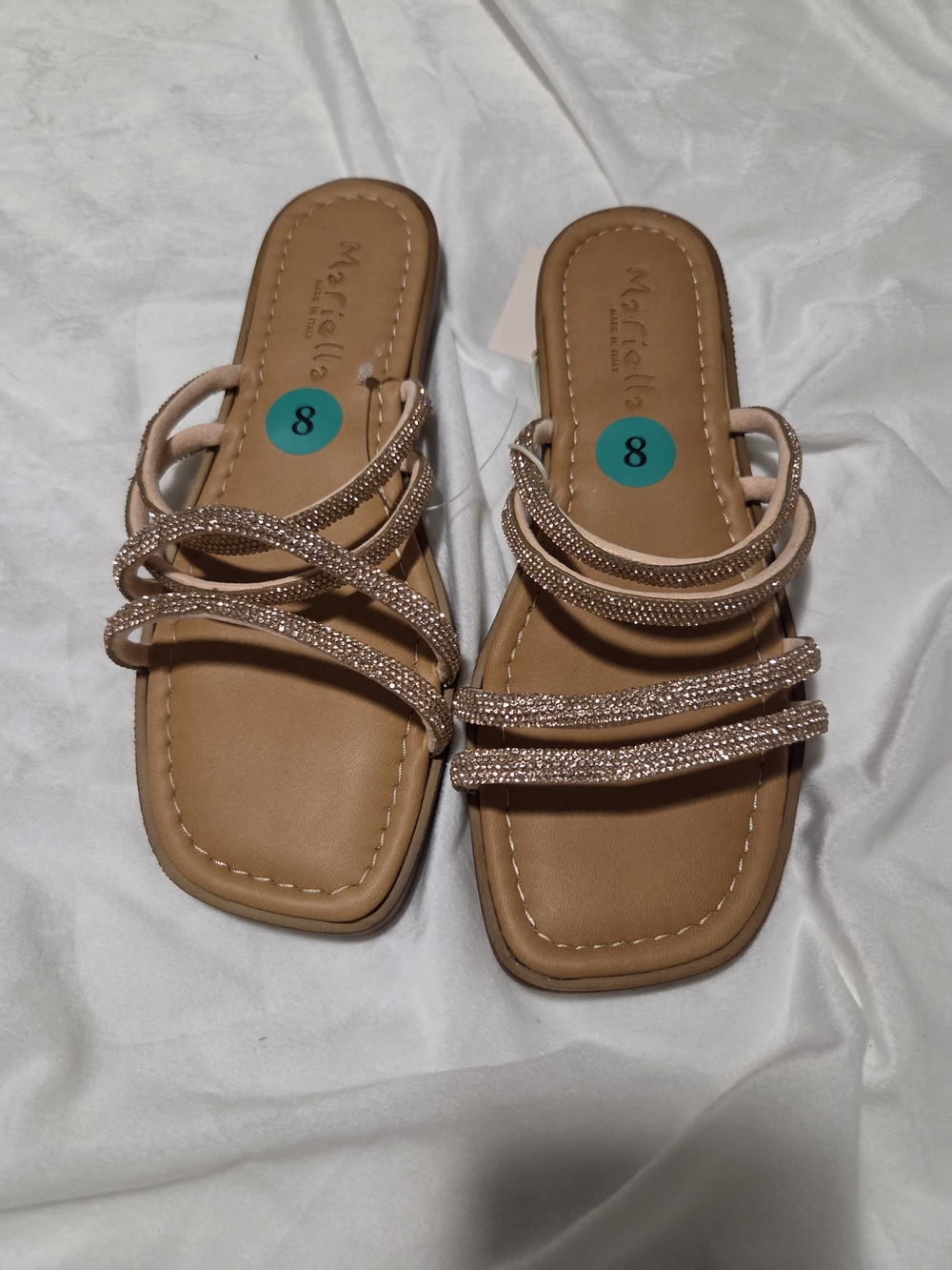 MARELLA Pink Crystal-Strap Slide Mules - Picture 1 of 2